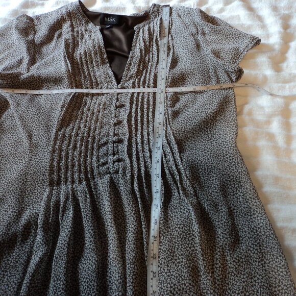 Women's Brown/Cream Dress with Brown Lining - Picture 4 of 7